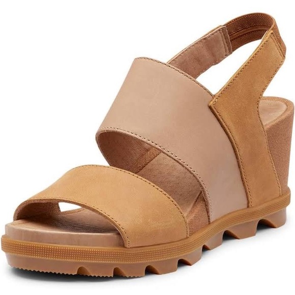 Sorel Shoes - Sorel Women’s Joanie II slingback wedge hell sandal. Tan size 8.
